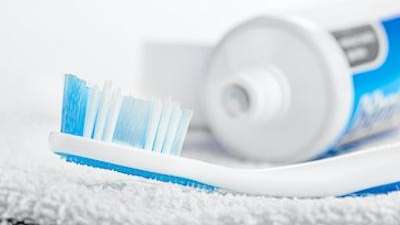 A toothbrush and toothpaste | dentist 2290